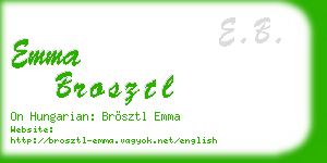 emma brosztl business card