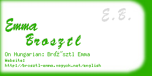 emma brosztl business card